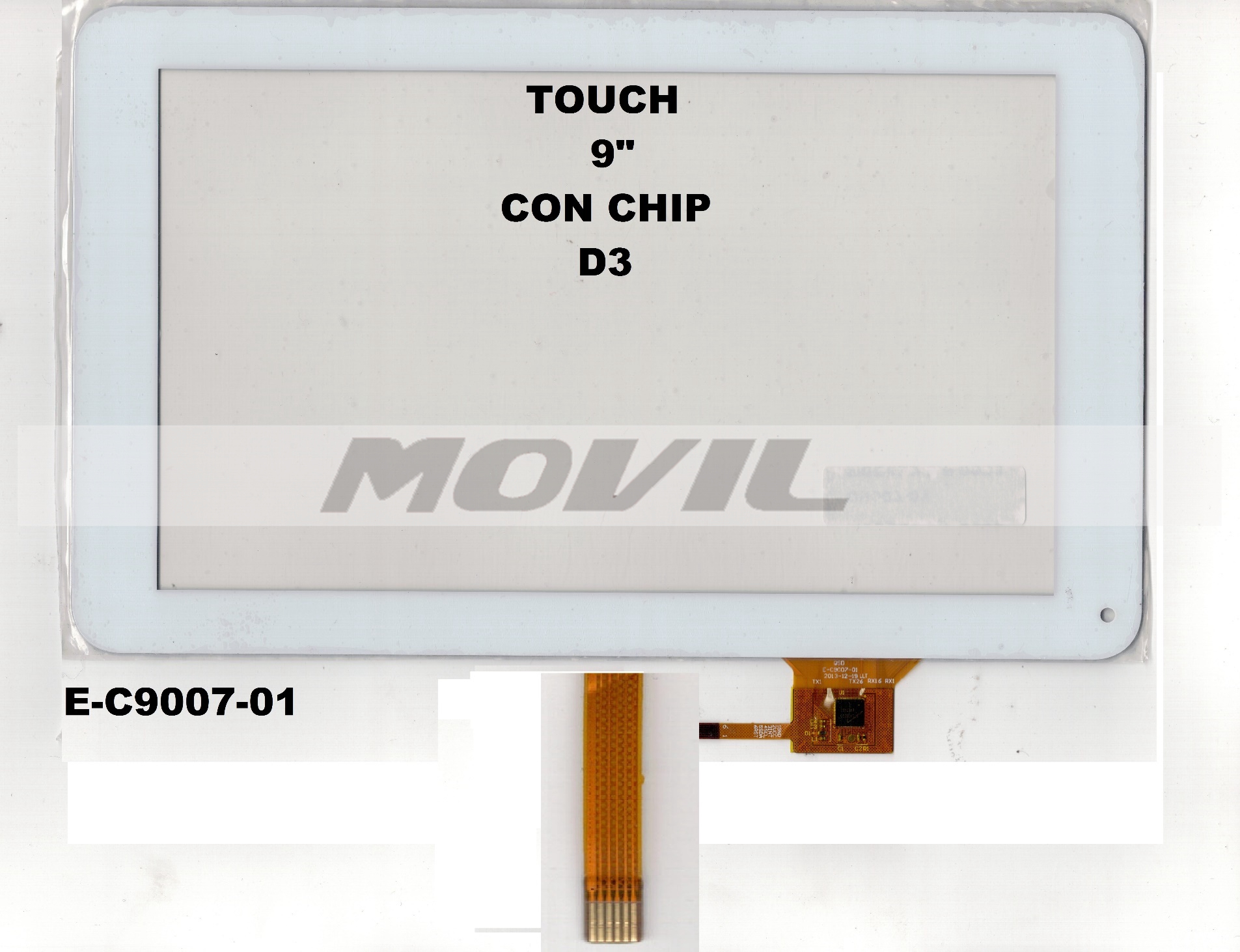 Touch tactil para tablet flex 9 inch CON CHIP D3 E-C9007-01